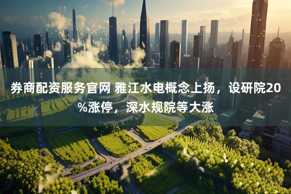 券商配资服务官网 雅江水电概念上扬，设研院20%涨停，深水规院等大涨